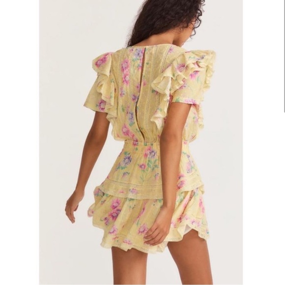 NWT LoveShackFancy Natasha Dress in Bright Azalea | Yellow Cottagecore | XS/S - Picture 12 of 16